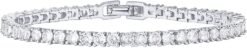 PAVOI 14K Gold Plated 3mm Cubic Zirconia Classic Tennis Bracelet | Gold Bracelets for Women | Size 6.5-7.5 Inch
