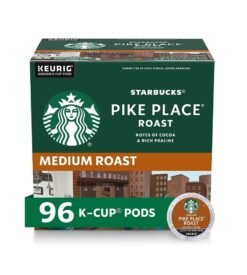 Starbucks K-Cup Coffee Pods??Medium Roast Coffee??Pike Place Roast for Keurig Brewers??100% Arabica??4 boxes (96 pods total)