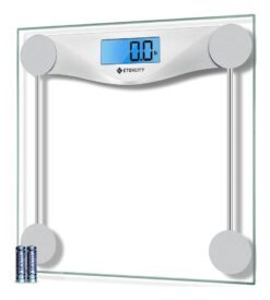 Etekcity Bathroom Scale for Body Weight. Digital Weighing Machine for People. Accurate & Large LCD Backlight Display. 6mm Tempered Glass. 400 lbs
