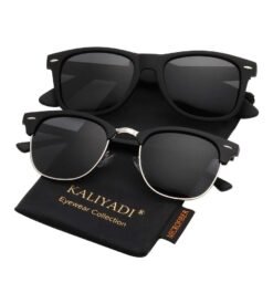 KALIYADI Polarized Sunglasses for Men and Women Semi-Rimless Frame Driving Sun glasses UV Blocking