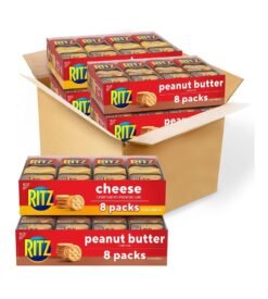 RITZ Peanut Butter Sandwich Cracker Snacks and Cheese Sandwich Crackers. Snack Crackers Variety Pack. 32 Snack Packs