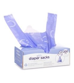 Ubbi Disposable Diaper Sacks. Lavender Scented. Easy-To-Tie Tabs. Diaper Disposal or Pet Waste Bags. 200 Count