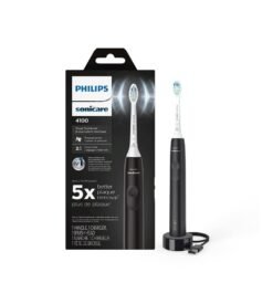Philips Sonicare 4100 Power Toothbrush. Rechargeable Electric Toothbrush with Pressure Sensor. Black HX3681/24