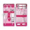 Nail Clippers Set 18 Pieces Stainless Steel Manicure Kit. Professional Grooming Kits. Nail Care Tools with Luxurious Travel Case